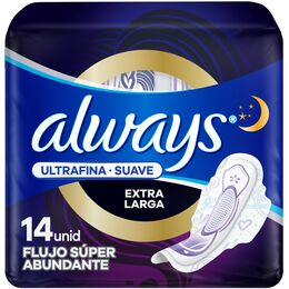 Toalla Nocturna Extra Larga Always 14 Unidades