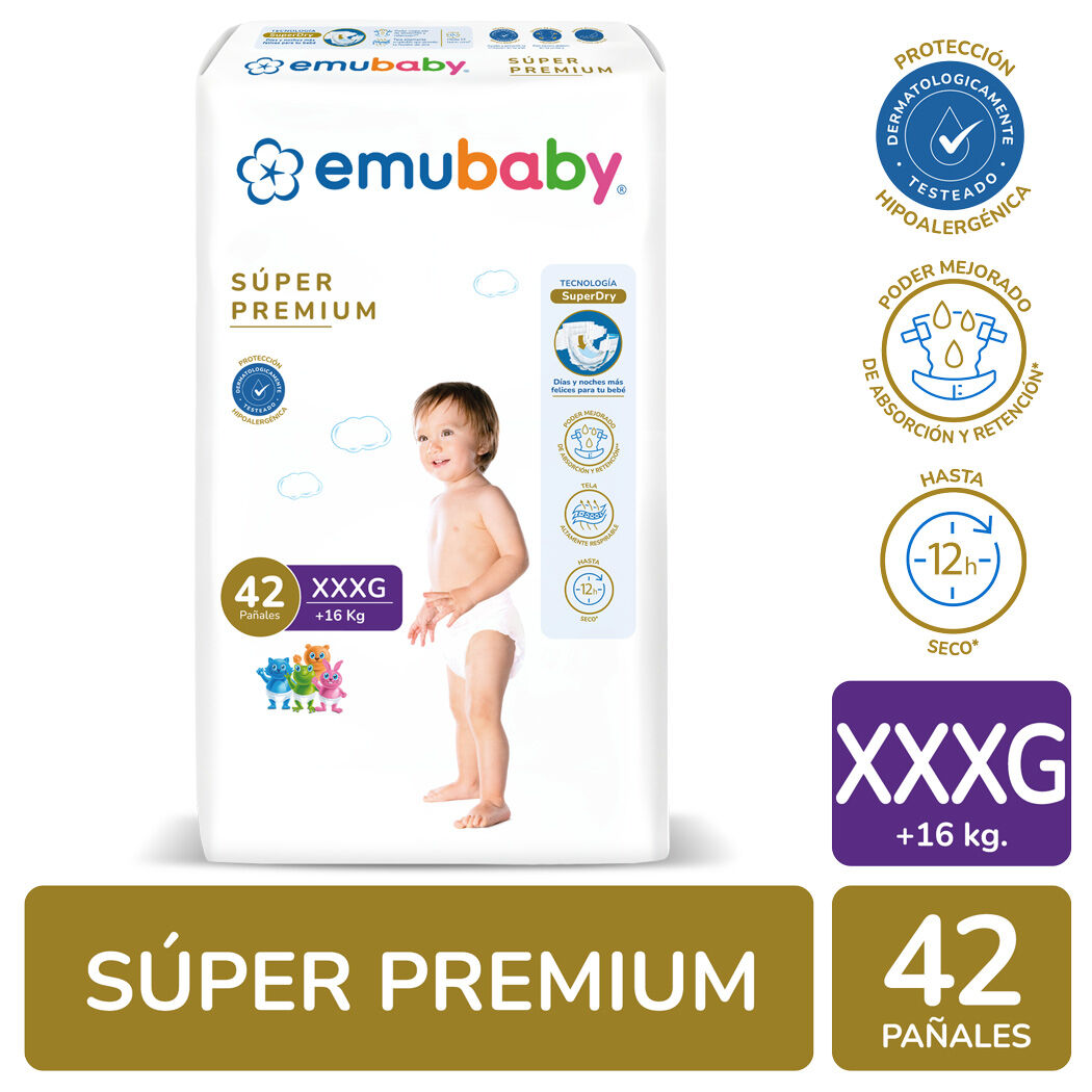 Emubaby Pañales Desechables Super Premium XXXG 42u