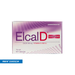 Elcal D Forte Calcio/Vitamina D3 60 Cápsulas
