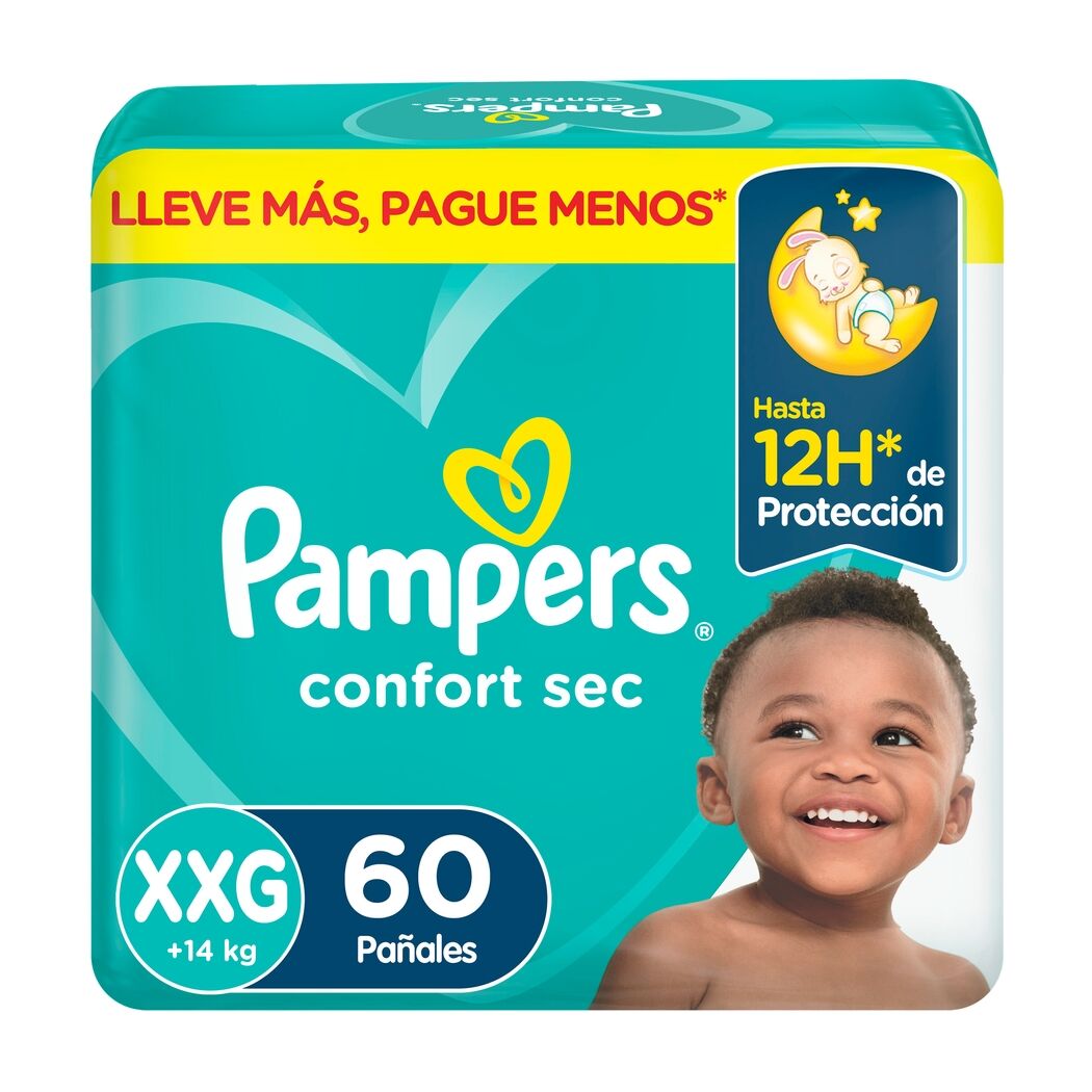 Pampers Confort Sec Pañales Talla XXG (14-18kg) 60 Unidades