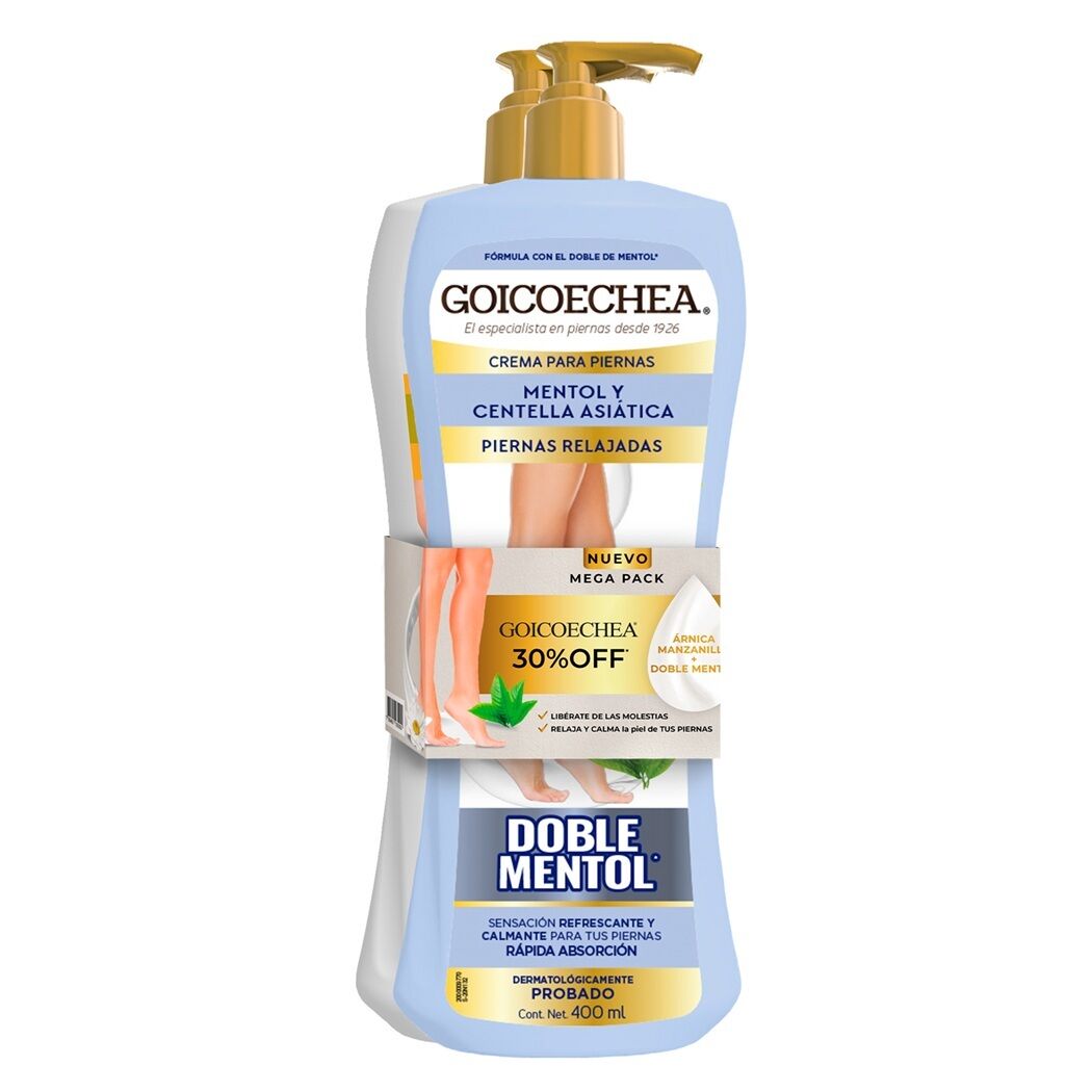 Pack Goicoechea Crema Doble Mentol + Arnica Y Manzanilla 400ml