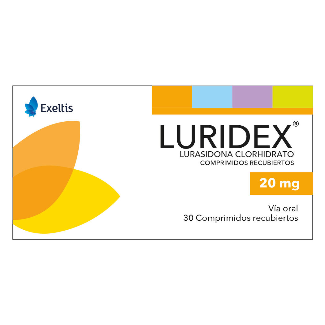 Luridex Lurasidona 20mg 30 Comprimidos Recubiertos