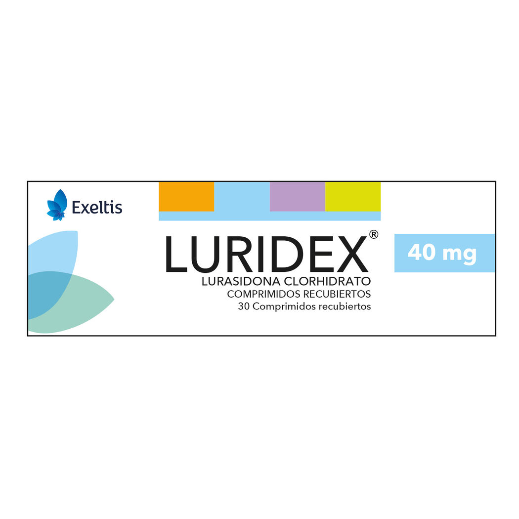 Luridex Lurasidona 40mg 30 Comprimidos Recubiertos