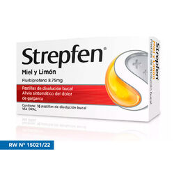 Strepfen Flurbiprofeno 8.75mg Miel y Limón 16 Comprimidos