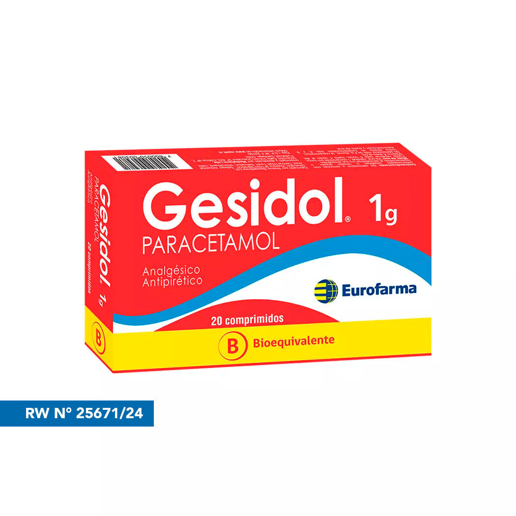 Gesidol (B) Paracetamol 1g 20 Comprimidos
