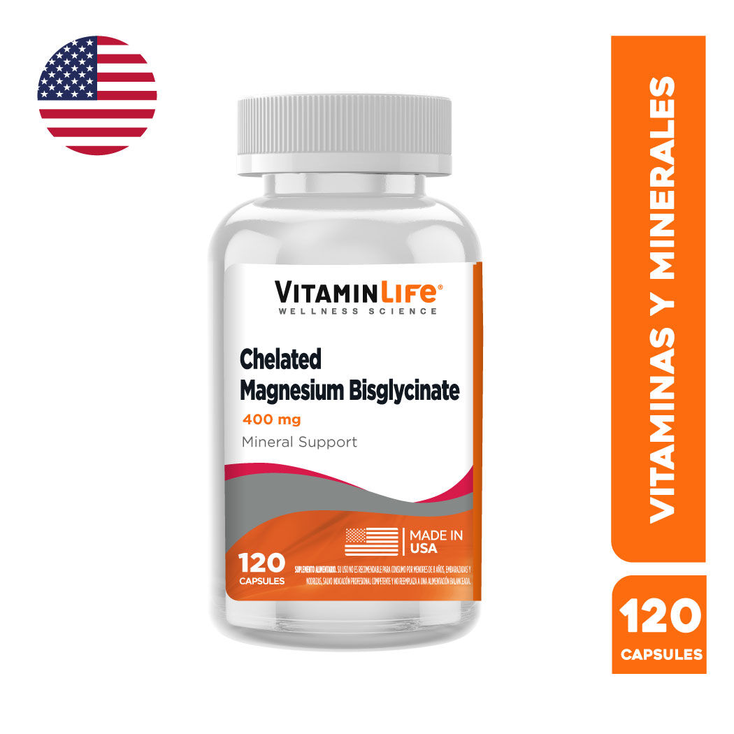 VitaminLife Bisgliscinato de Magnesio 120 Cápsulas
