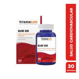 VitaminLife Aceite de Krill 500mg 30 Cápsulas