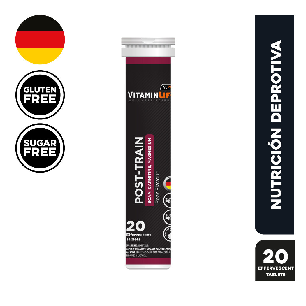VitaminLife Post Train Efervescente VLPro 20 Tabletas