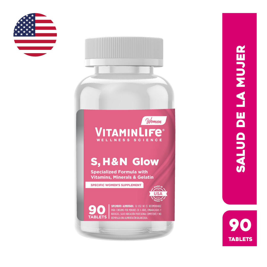 VitaminLife Women S, H & N Glow 90 Tabletas