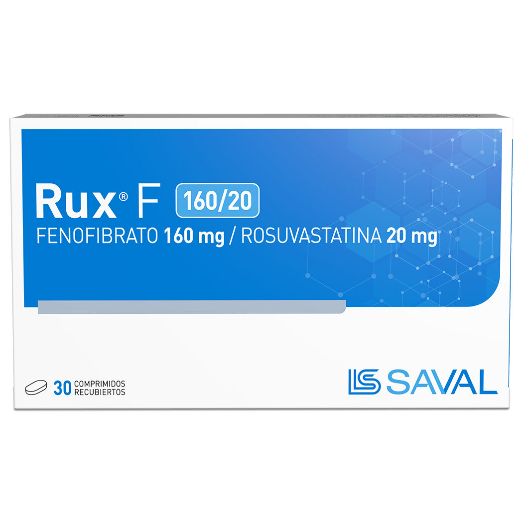 Rux F 160/20 Fenofibrato / Rosuvastatina 30 Comprimidos Recubiertos