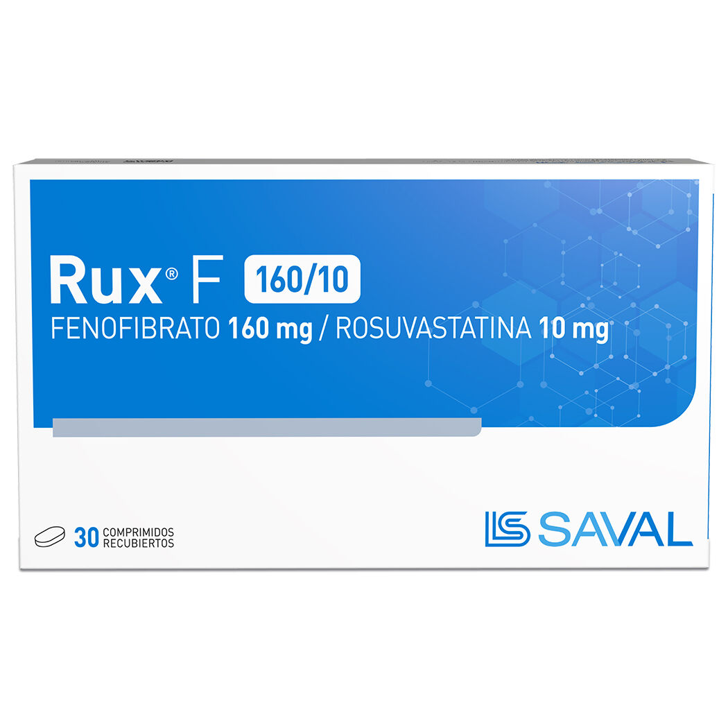 Rux F 160/10 Fenofibrato / Rosuvastatina 30 Comprimidos Recubiertos
