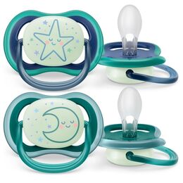 Chupete Avent Ultra Air Nocturno 6-18m SCF376/13 verde