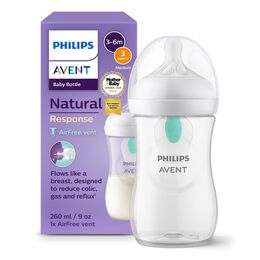 Mamadera Avent Natural AirFree 260ml Traslucida SCY673/01