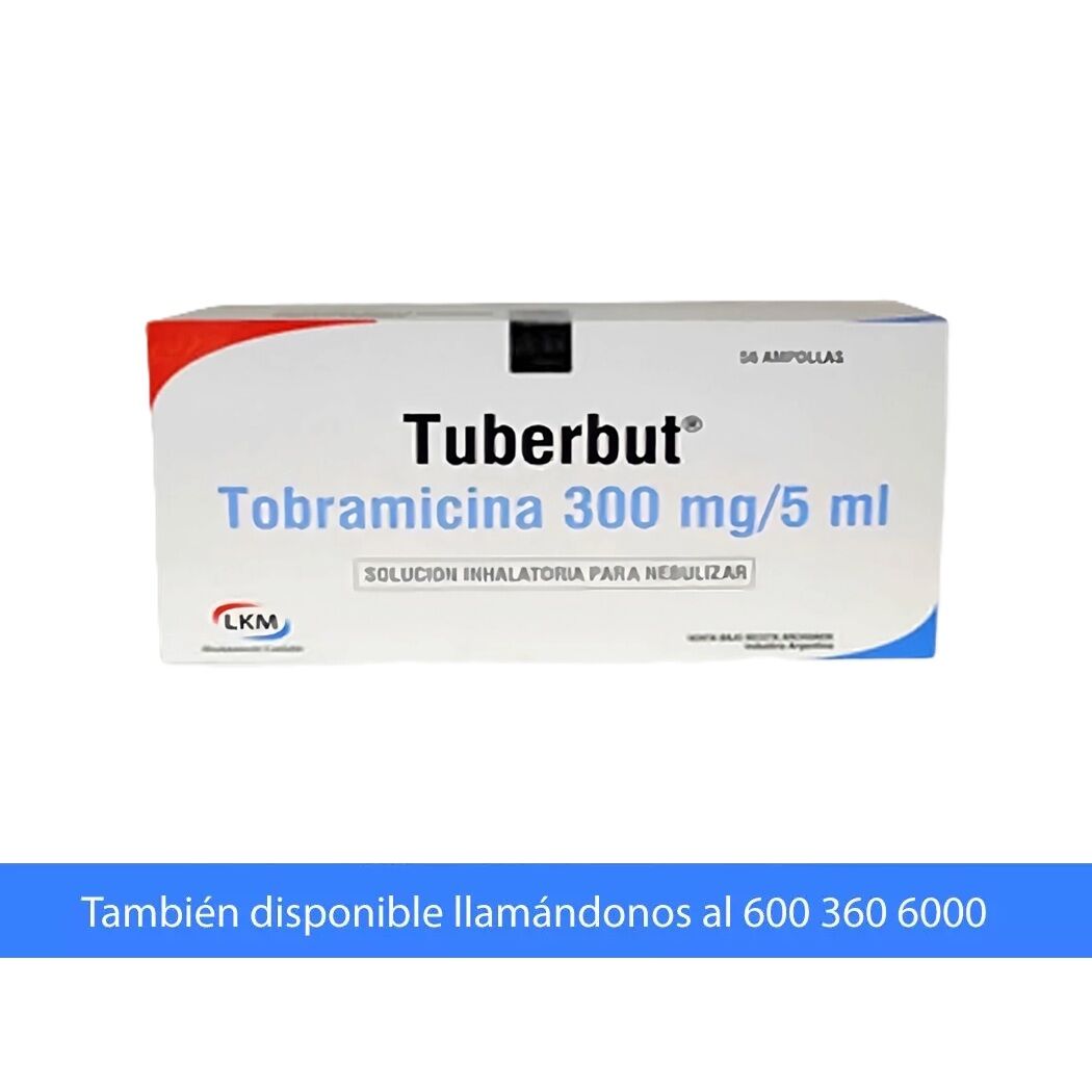Tuberbut Tobramicina 300mg/5ml Inhalación 56 Ampollas