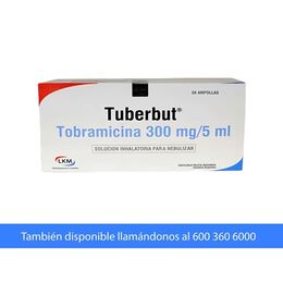 Tuberbut Tobramicina 300mg/5ml Inhalación 56 Ampollas