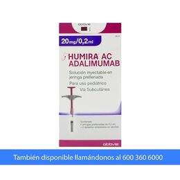 Humira AC 20mg/0.2ml Inyectable 2 Jeringa Prellenada