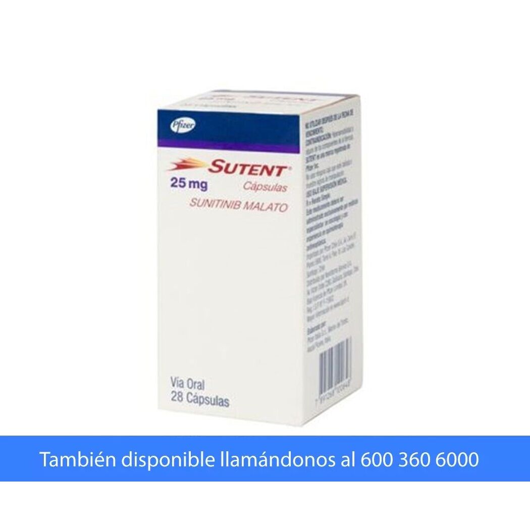 Sutent (R) Sunitinib 25mg 28 Cápsulas