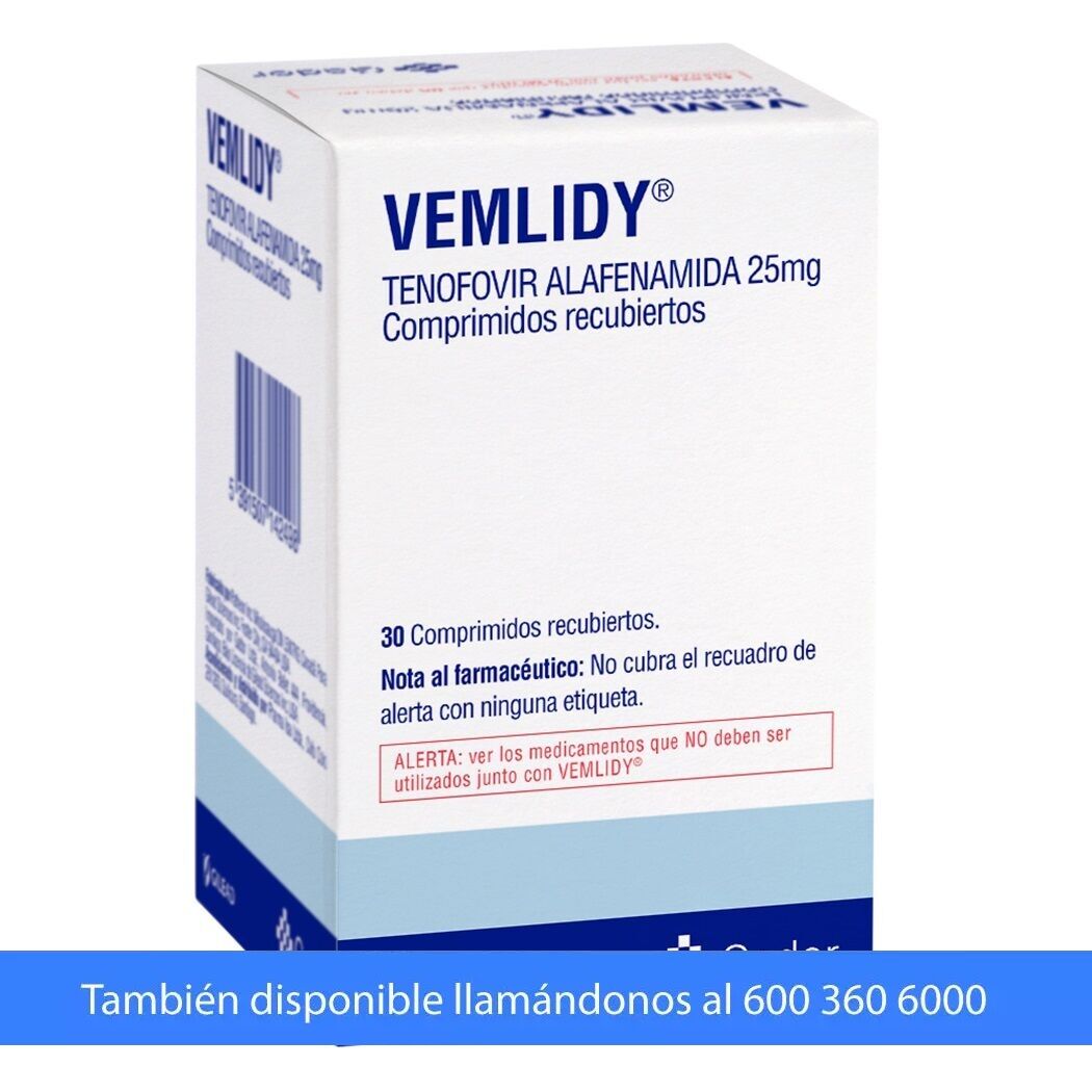 Vemlidy Tenofovir 25mg 30 Comprimidos Recubiertos