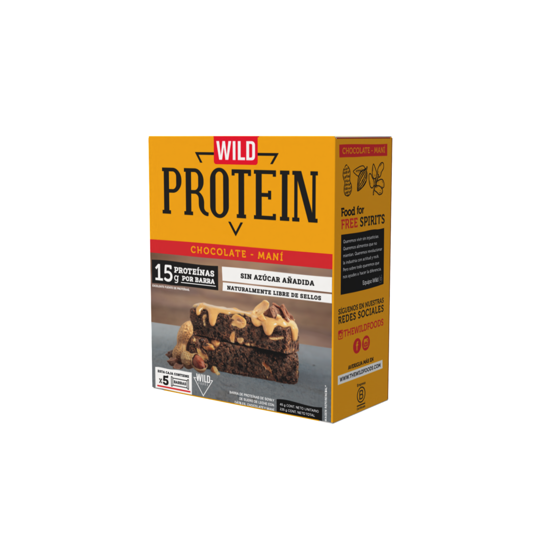 Pack Wild Protein Chocolate + Maní 5 Unidades