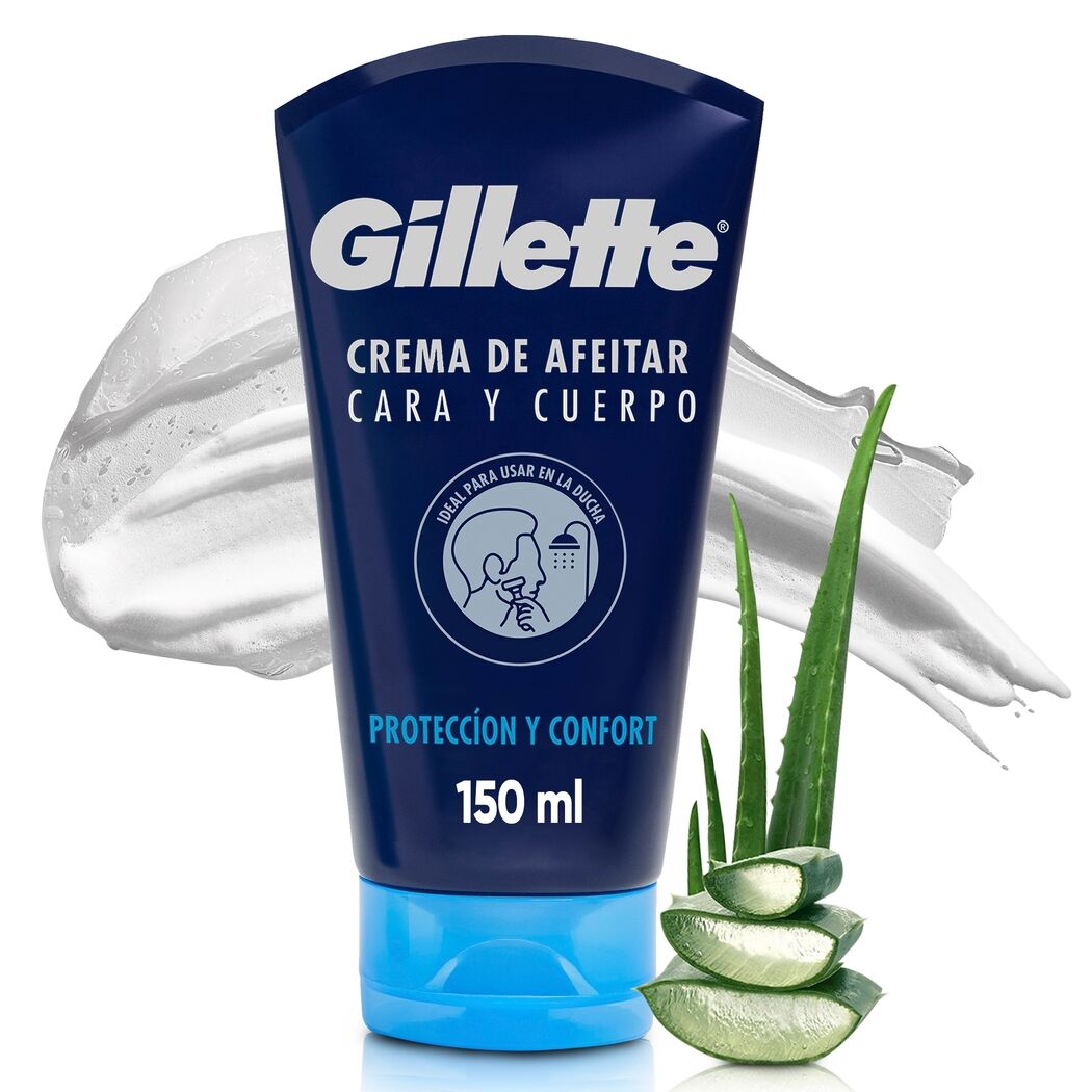 Crema para Afeitar Cara y Cuerpo Gillette 150gr