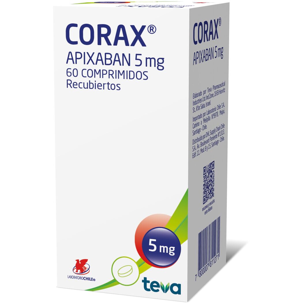 Corax Apixaban 5mg 60 Comprimidos Recubiertos