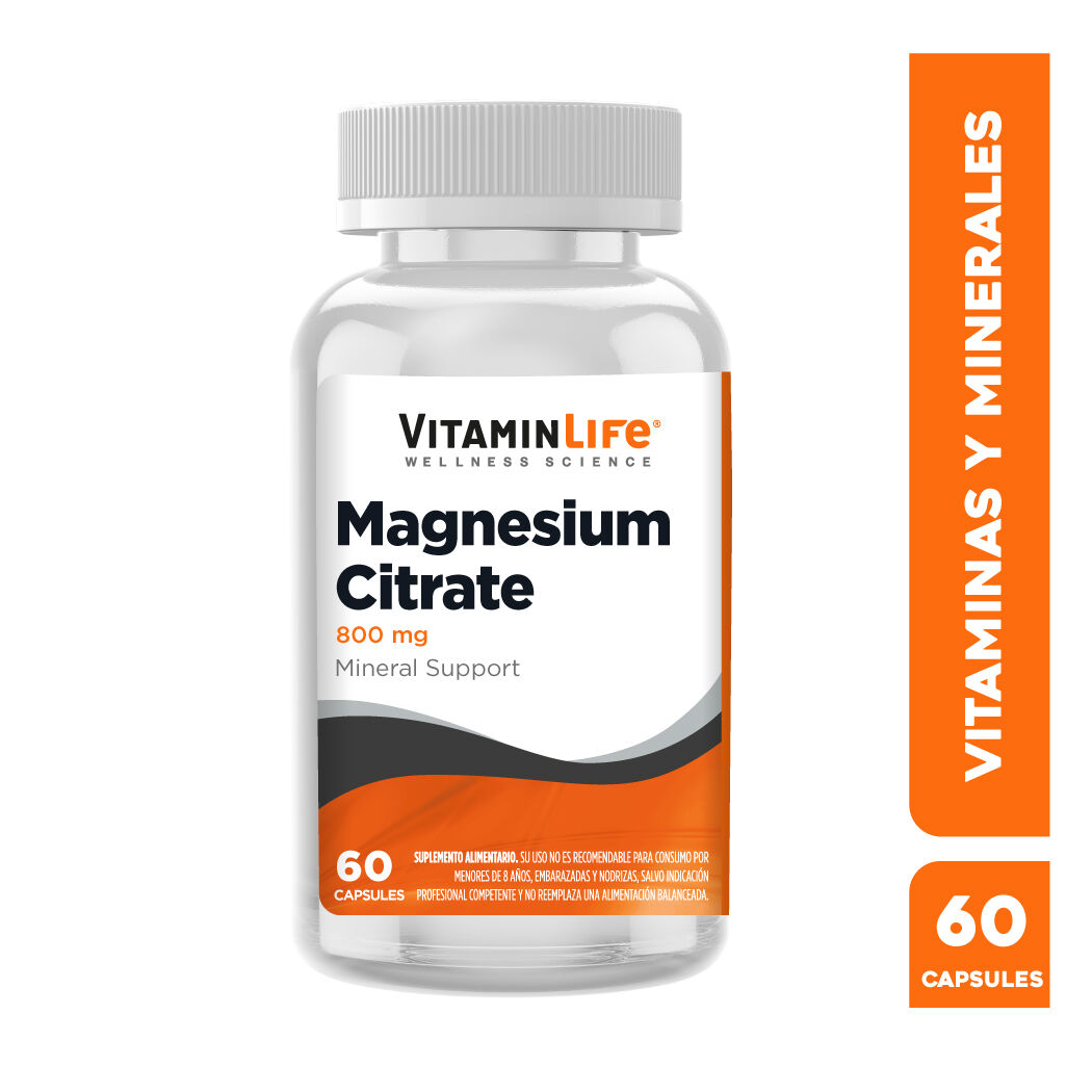 VitaminLife Citrato de Magnesio 800mg - 60 Cápsulas