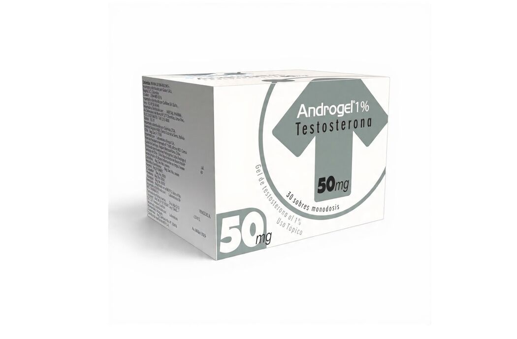 Androgel 1% Testosterona Gel Transdérmico 30 Sobres