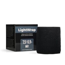 LightWrap Negro – Venda Elástica Adhesiva 7.5 cm x 6.9 m | Soporte Deportivo