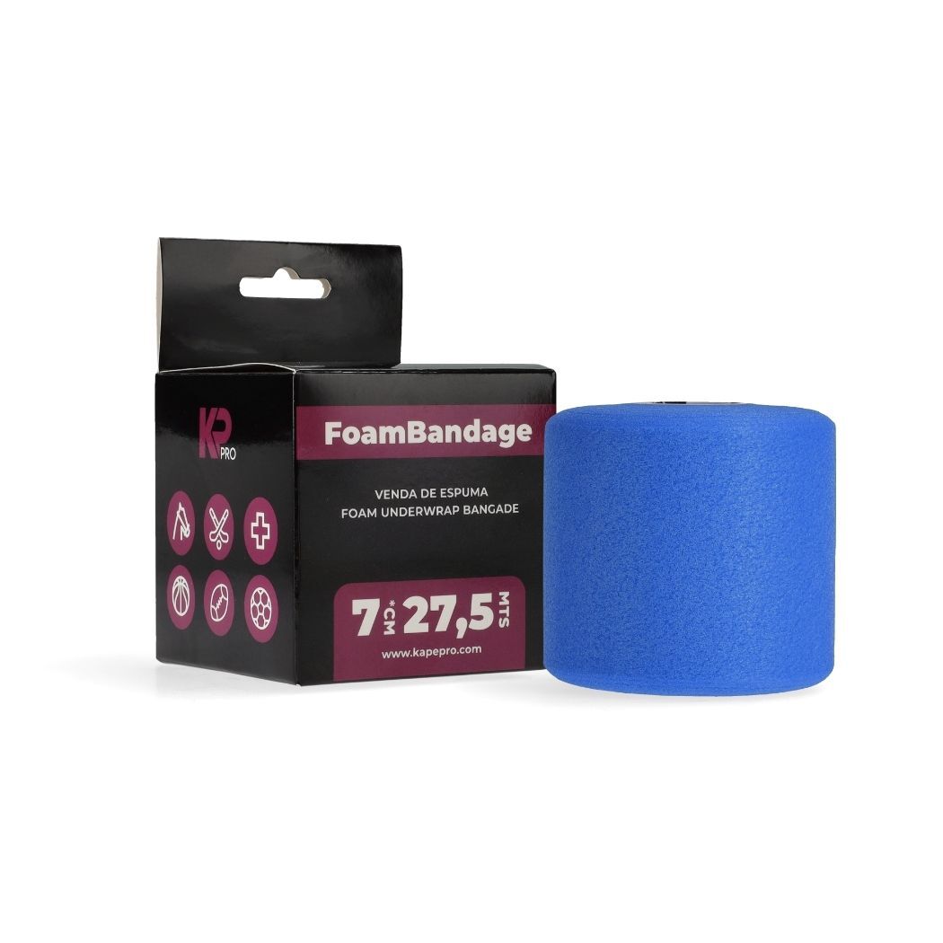 Pre Vendaje / Foam Bandage Azul – Protección para Vendajes Deportivos  7.5 CM X 27 MTS