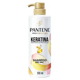 Shampoo sin sal Pantene Keratina con Pro Vitamina B5 300 ml