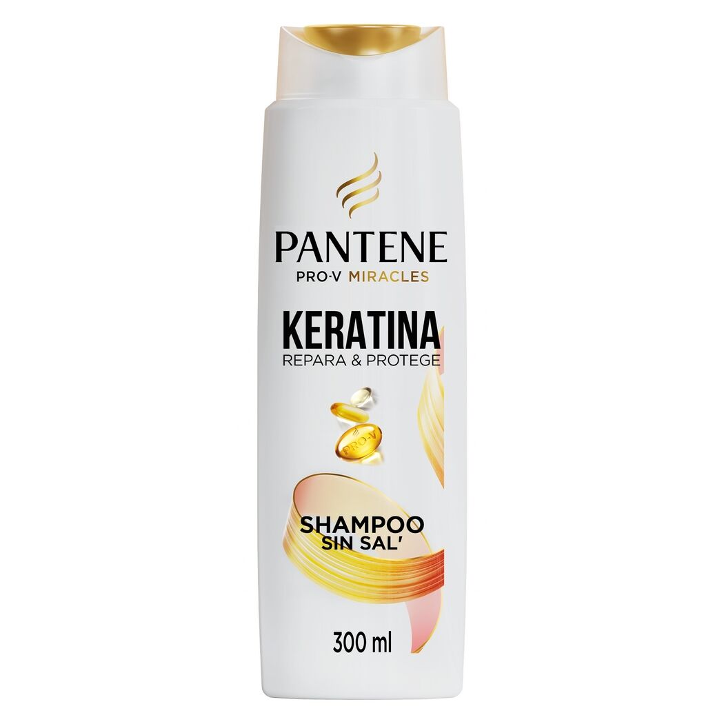 Shampoo sin sal Pantene Keratina con Pro Vitamina B5 300 ml