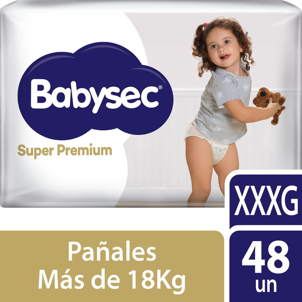 Pañales Babysec Súper Premium Talla XXXG 48 Unidades
