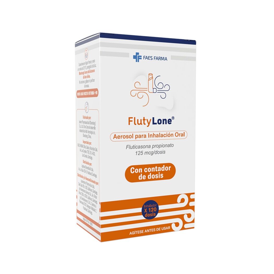 Flutylone Fluticasona 125mcg/dosis Inhalador Oral 120 Dosis
