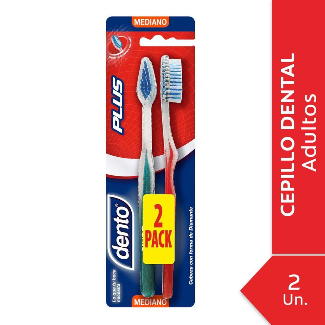 Cepillo de Dientes Plus Medio 2 Unidades
