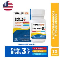VitaminLife Daily Biotic 3 Mini 30 Tabletas