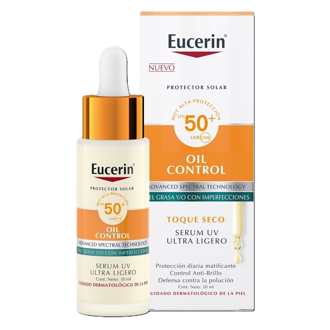 EUCERIN Protector Solar Serum Oil Control UV Diario Ultra Ligero FPS 50+ 30ml