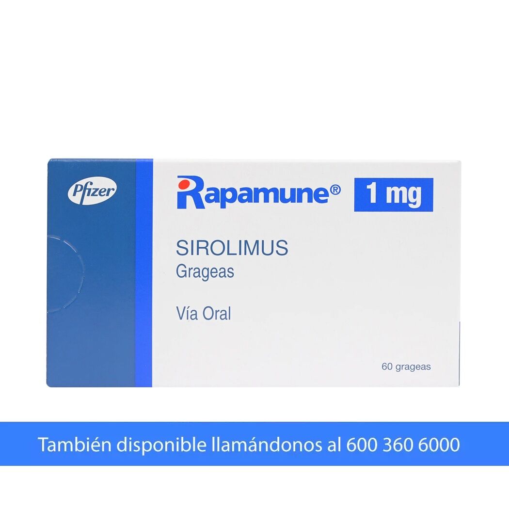 Rapamune Sirolimus 1mg 60 Grageas