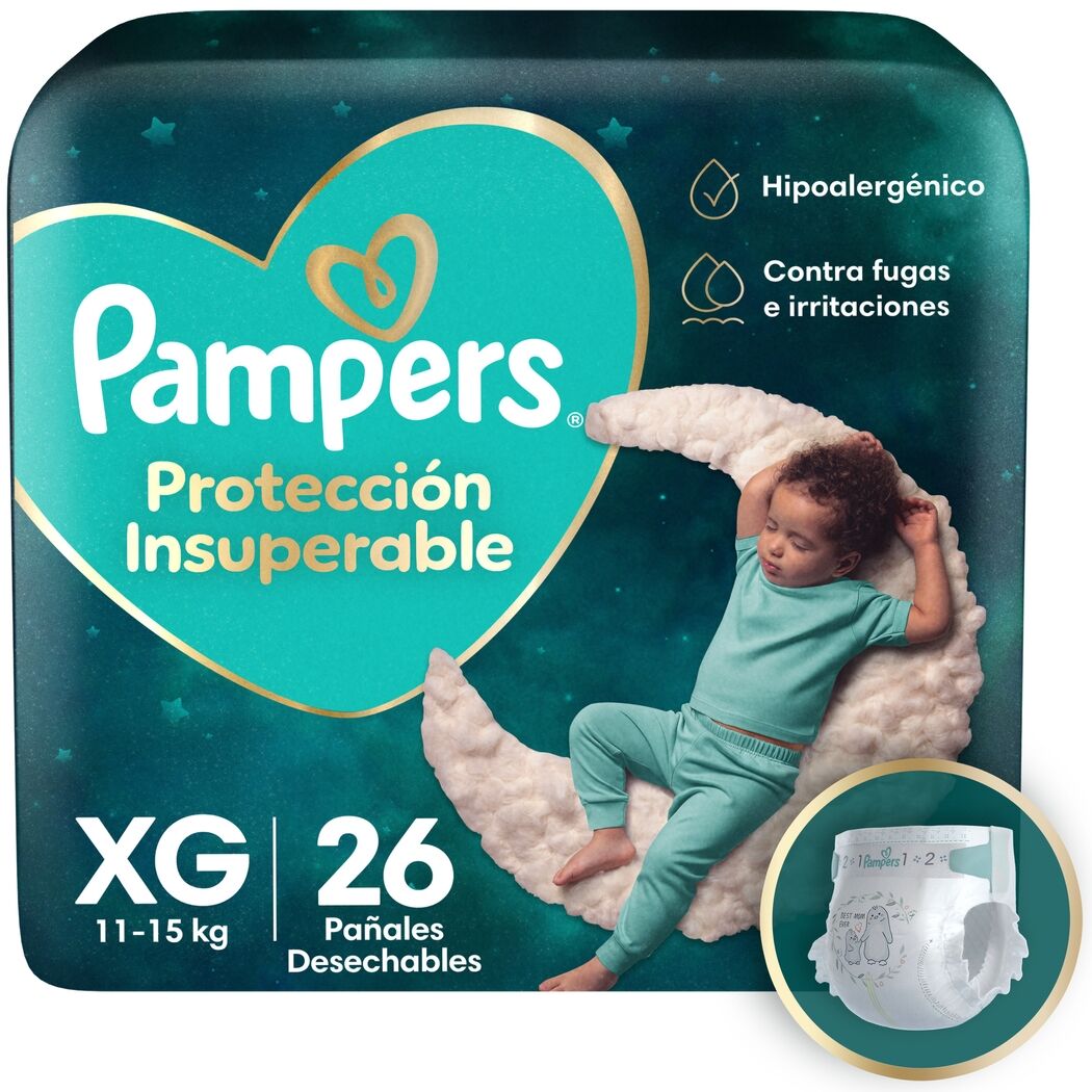 Pañal Pampers Protección Insuperable Talla XG 26 Unidades