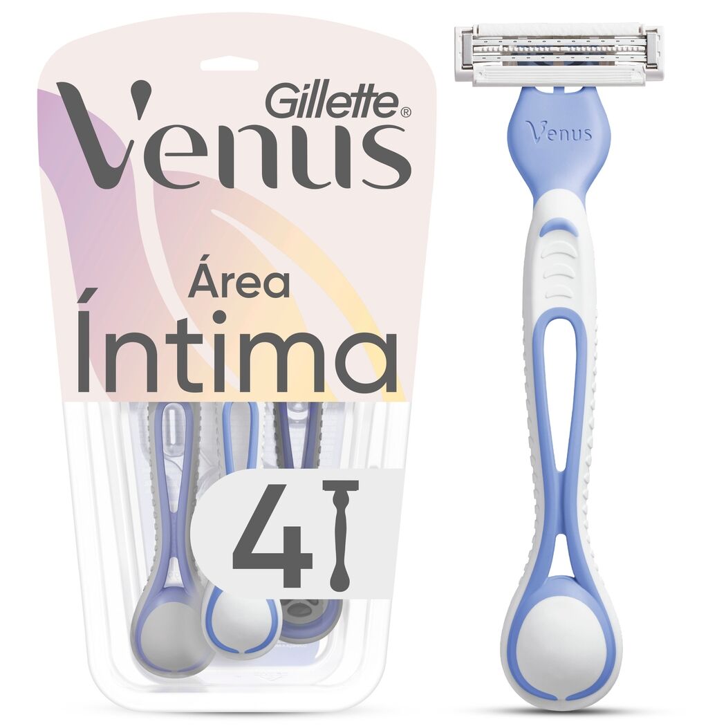 Máquina Afeitar Mujer Gillette Venus Íntima 4 Unidades