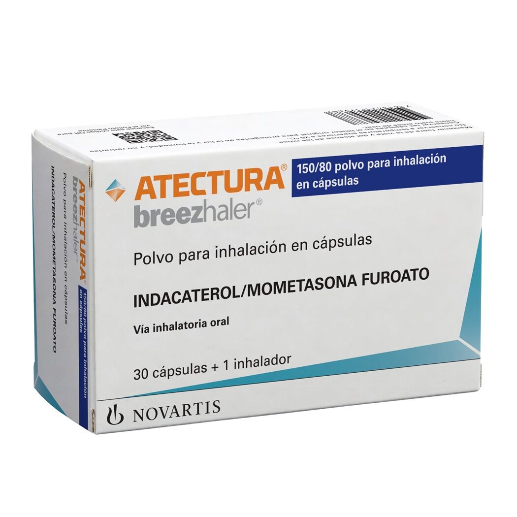 Atectura 150/80 Indacaterol / Mometasona Polvo Inhalación 30 Cápsulas