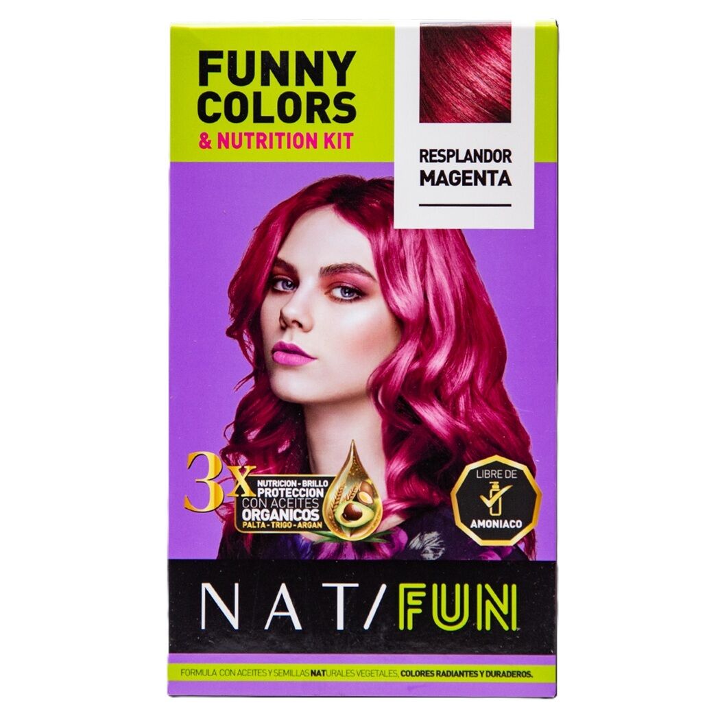 Coloración Nat Fun Resplandor Magenta 50g Sachet