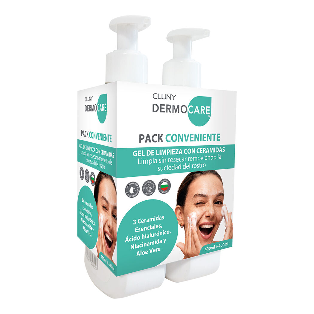 Cluny Dermocare Pack Conveniente Gel De Limpieza 400 ml x2
