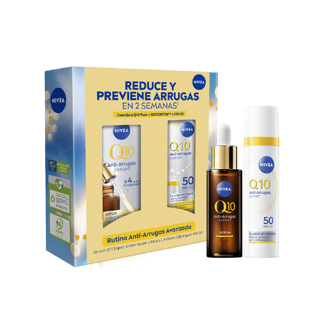 NIVEA Pack Q10 Fluido Antiarrugas Día 50ml + Serum 30ml