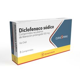 Diclofenaco sódico 100 mg 8 comprimidos recubiertos de liberación prolongada