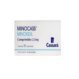 Minocass Minoxidil 2.5mg 30 Comprimidos