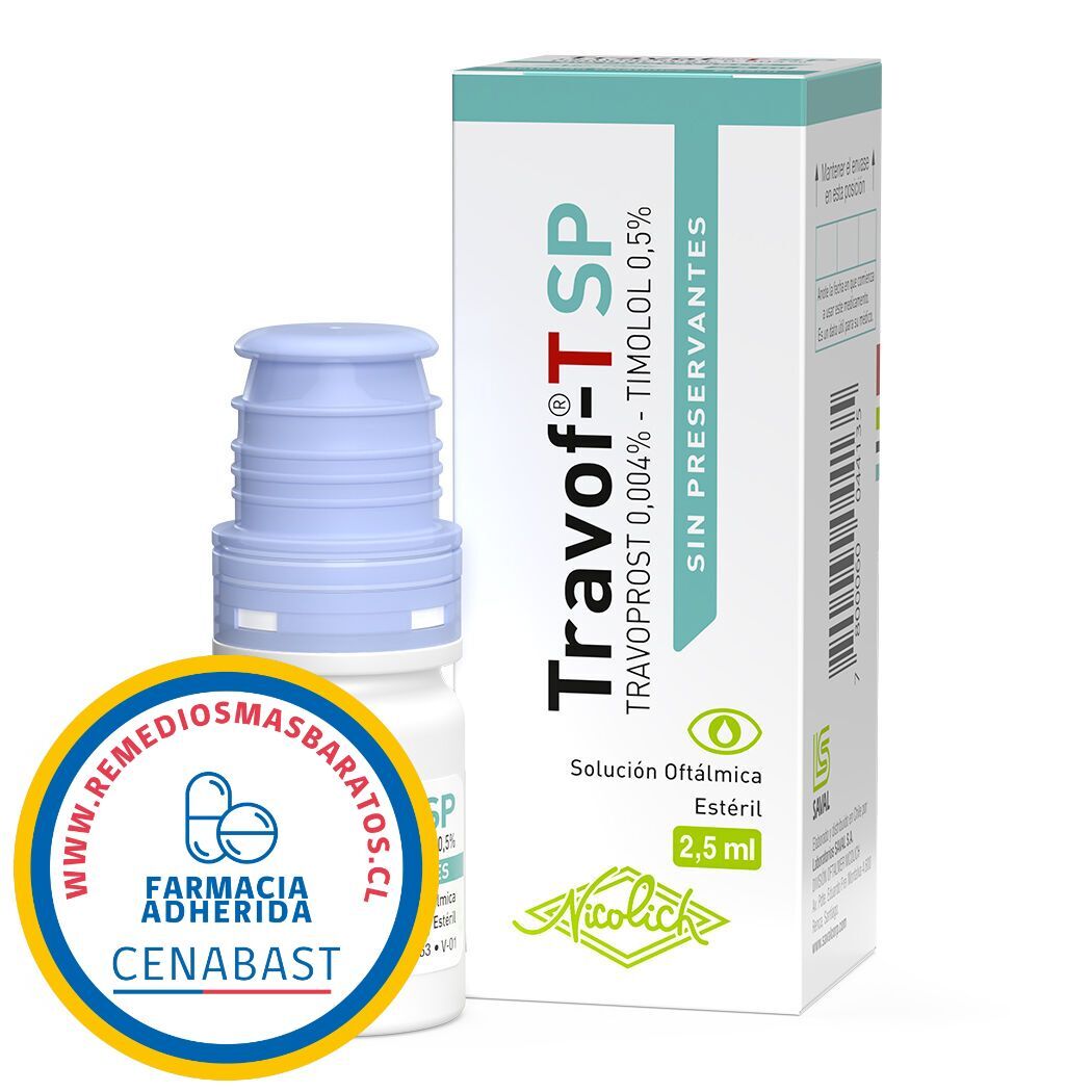Travof-T SP Travoprost / Timolol Solución Oftálmica 2.5ml - Cenabast