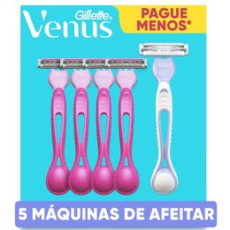 Afeitadoras Venus Suave 4 Unidades + Afeitadora Gillette Venus Íntima 1 Unidad