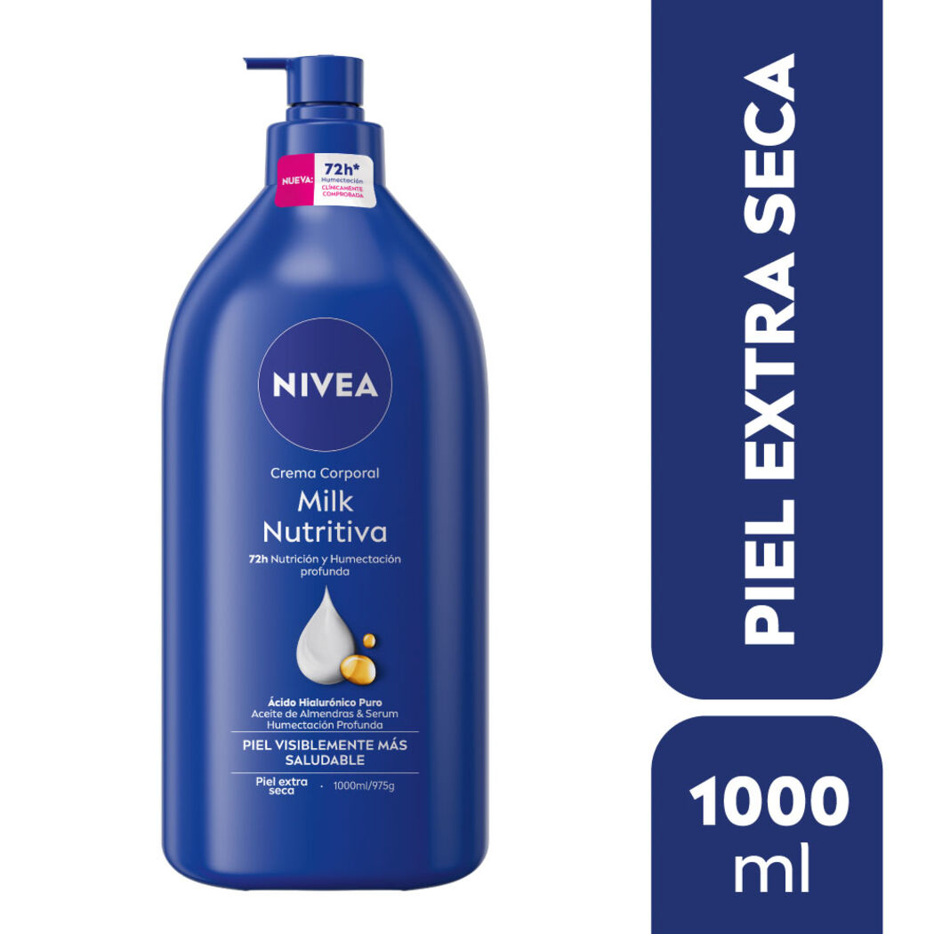 NIVEA Crema Corporal Milk Nutritiva Extra Seca 1000ml