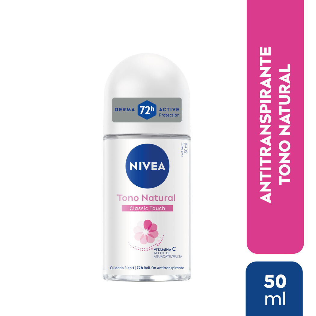 NIVEA Desodorante Roll On Aclarado Natural Classic Touch 50ml