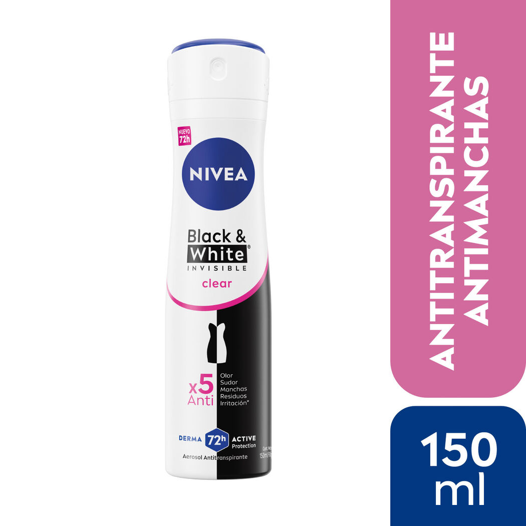 NIVEA Desodorante Spray Black & White Clear 150ml